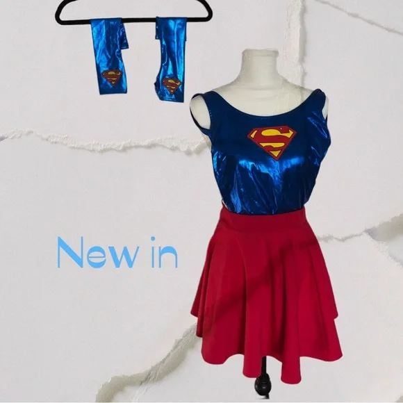 Red Flared Mini Skirt - Women's Skirt - Picture 2 of 2